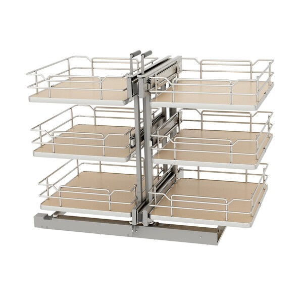 Rev-A-Shelf Steel, Light Brown, 32.62 in W, 26.5 in H, 20.4 in L, Light Brown 53PSPE3-18SC-MP - main